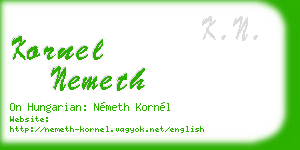 kornel nemeth business card