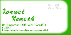 kornel nemeth business card
